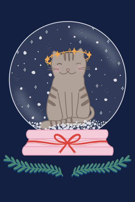 Christmas Snow Globe Cat