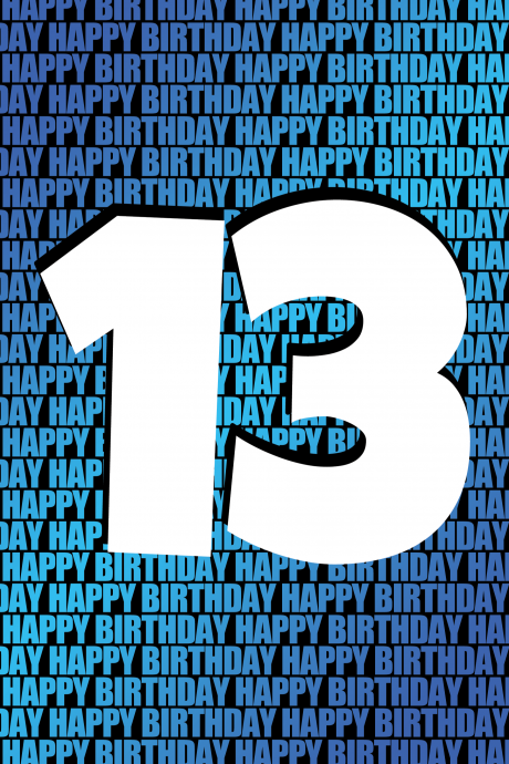 13th Happy Birthday Card