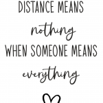 Distance means nothing