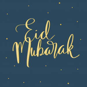 Starry Eid Mubarak Blue