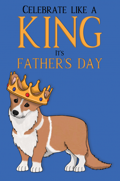 King Corgi Father's Day Card