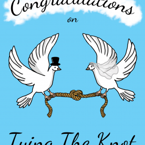 Congratulations On Tying The Knot Wedding Card