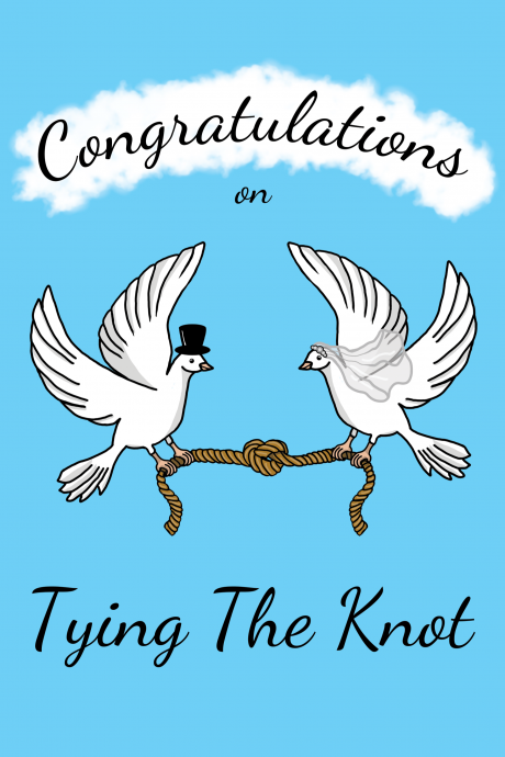 Congratulations On Tying The Knot Wedding Card
