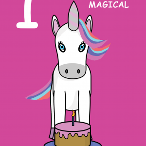 Magical Granddaughter 1st Birthday Card