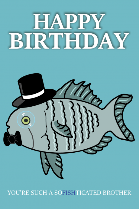 Sophisticated Brother Birthday Card