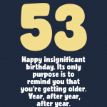 Insignificant 53rd Birthday