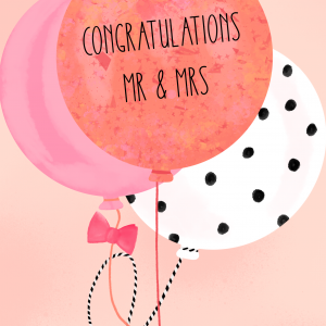 Mr and Mrs Congratulations Card