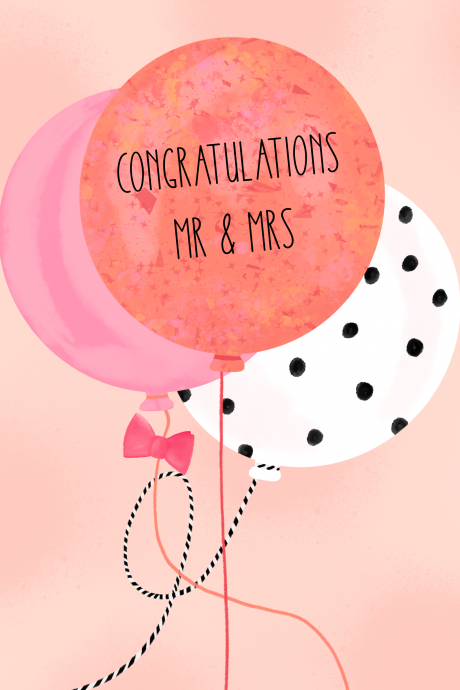 Mr and Mrs Congratulations Card