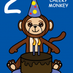 Cheeky Monkey Nephew 2nd Birthday Card