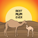 Best Mum Ever Camel Birthday Card