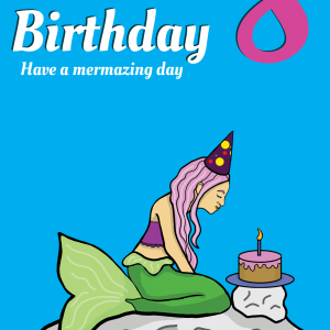 Mermaid 8th Birthday Card