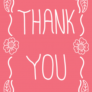 Flowery Thank You Card