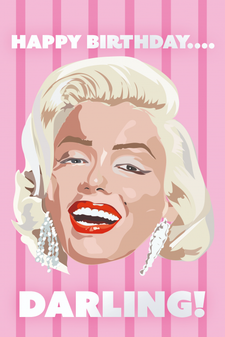 Marilyn Monroe Happy Birthday Darling Card