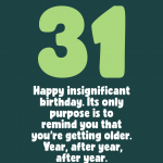 Insignificant 31st Birthday