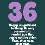 Insignificant 36th Birthday