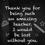 Blackboard Thank You Teacher Card