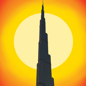 Burj Khalifa Sunset Father's Day Card