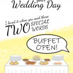 Congratulations Wedding Card Buffet Open Joke Card