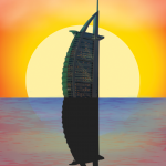 Burj Al Arab Sunset Thank You Card