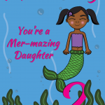 2 Today Mer-mazing Daughter Mermaid Birthday Card