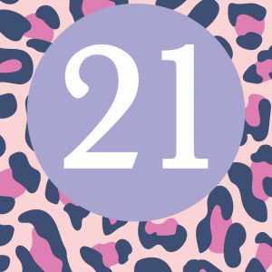 21st Birthday Animal Print Card