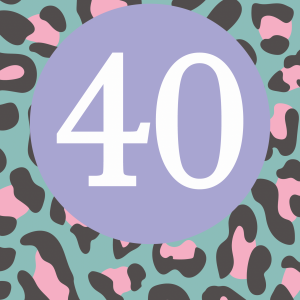 Animal Print 40th Birthday Card