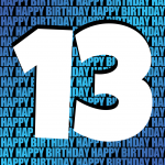 13th Happy Birthday Card